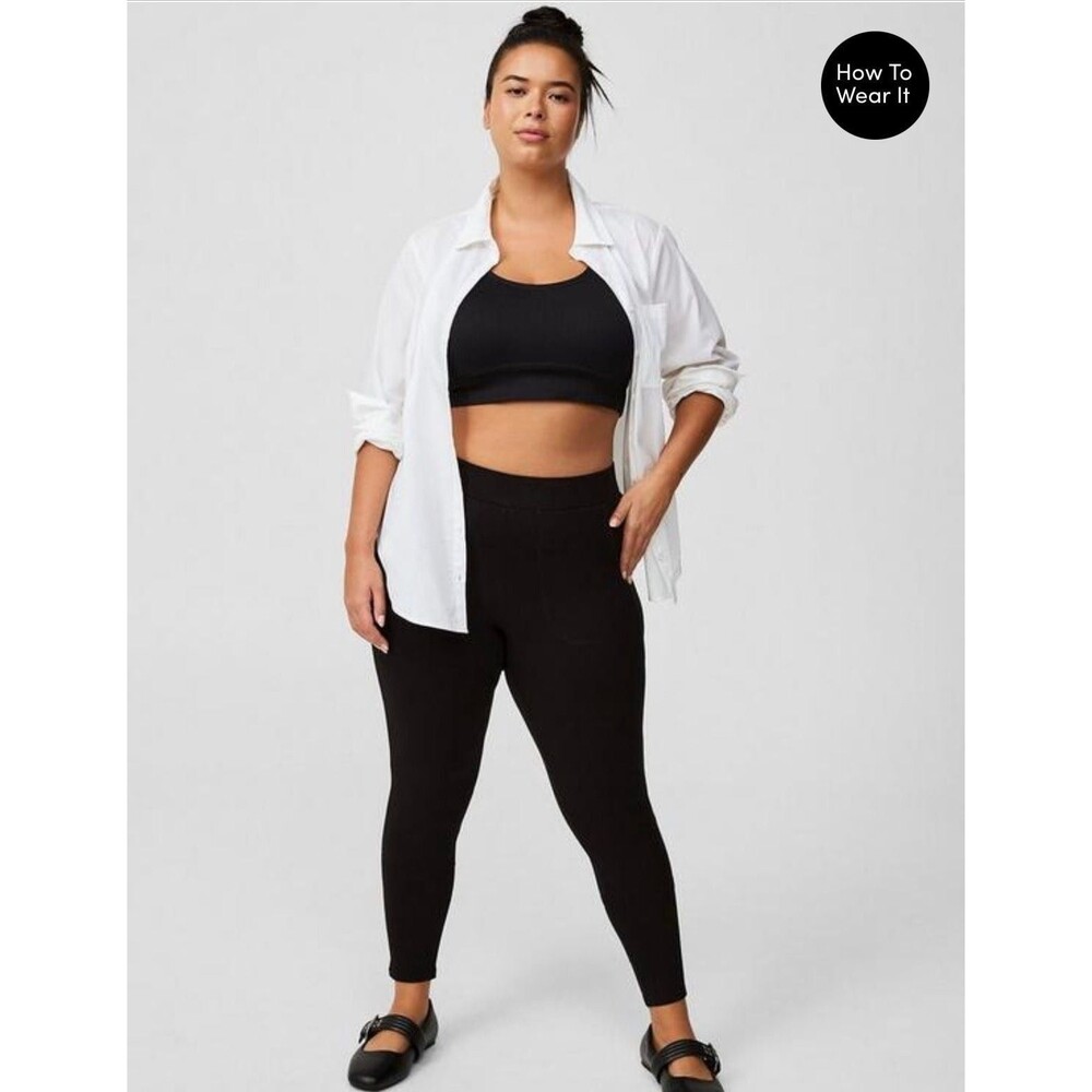 Torrid Plus Size  Full Length Slim Fix Pocket Legging  Black